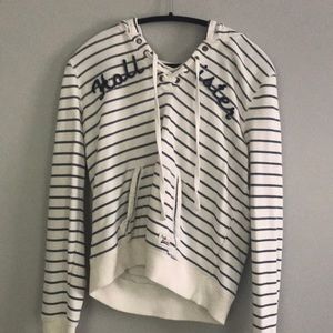hollister tie neck hoodie